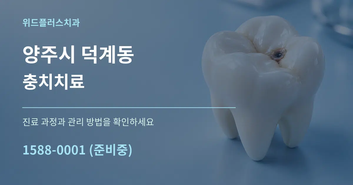 양주시 덕계동 충치치료 서비스 이용 안내 그래픽