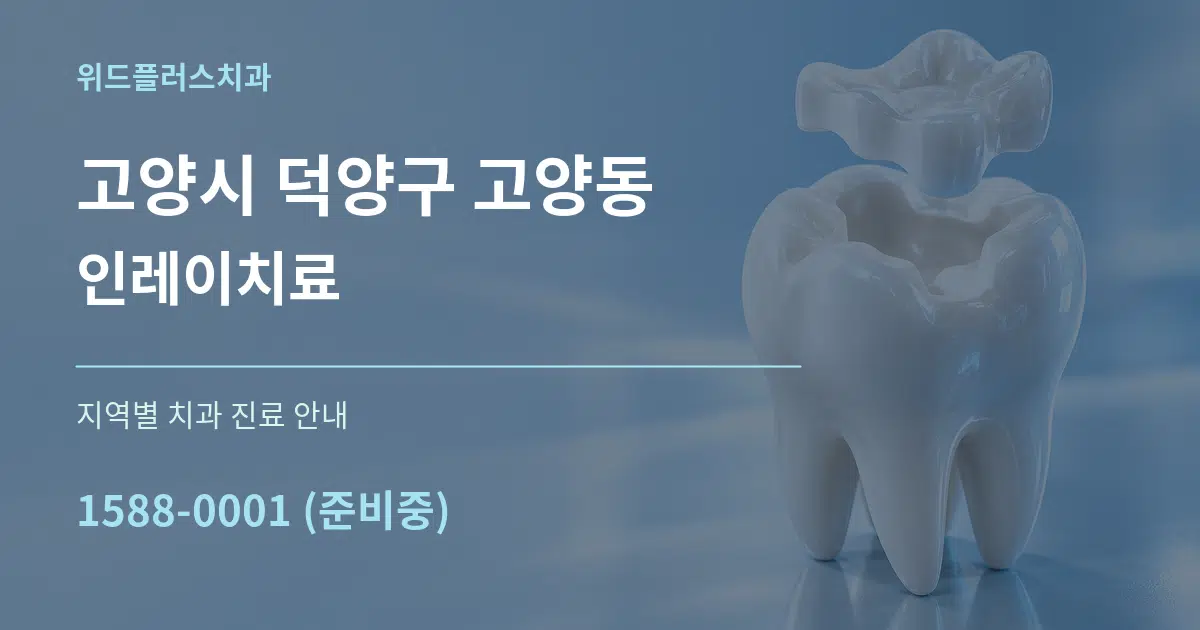 고양시 덕양구 고양동 인레이치료 대표 안내 그래픽
