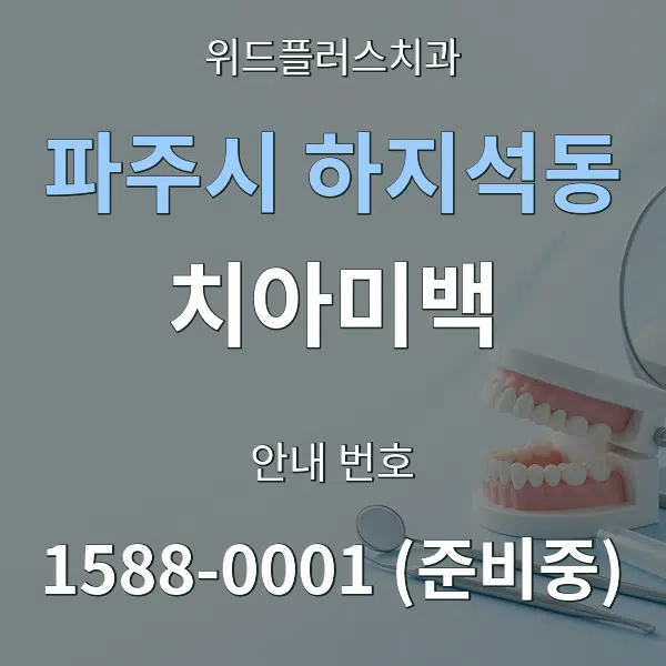 파주시 하지석동 치아미백 대표 안내 그래픽