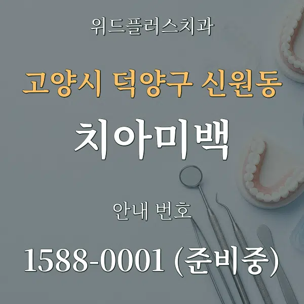 고양시 덕양구 신원동 치아미백 대표 안내 그래픽