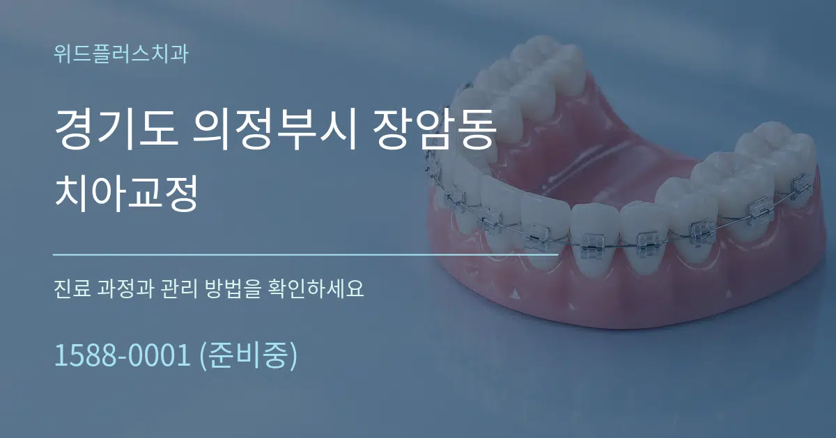 경기도 의정부시 장암동 치아교정 서비스 이용 안내 그래픽
