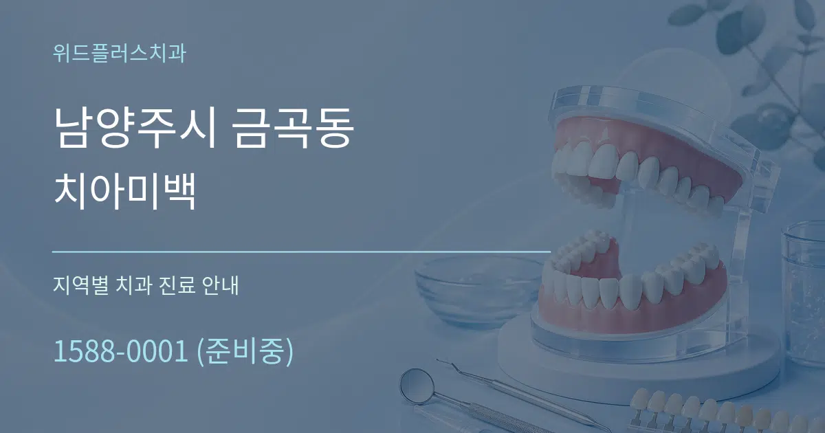 남양주시 금곡동 치아미백 대표 안내 그래픽