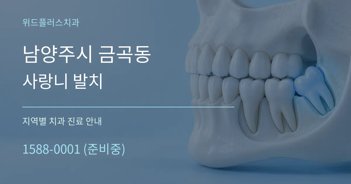 남양주시 금곡동 사랑니 발치 대표 안내 그래픽