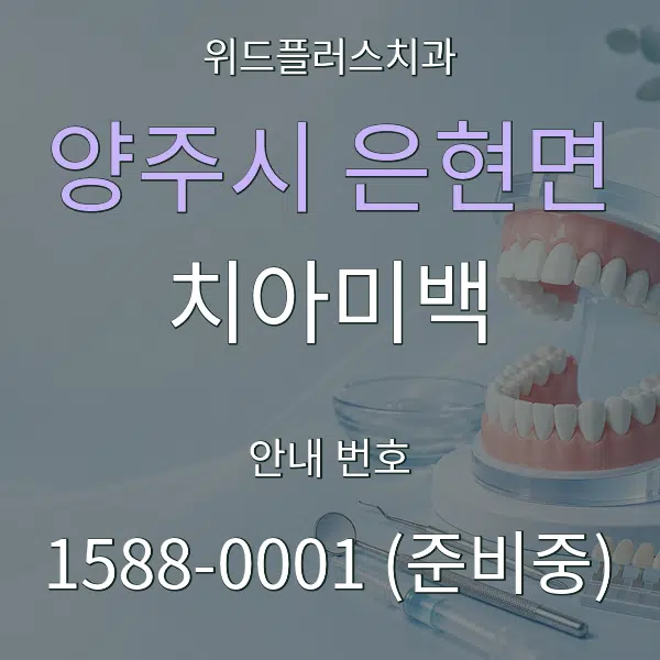 양주시 은현면 치아미백 대표 안내 그래픽