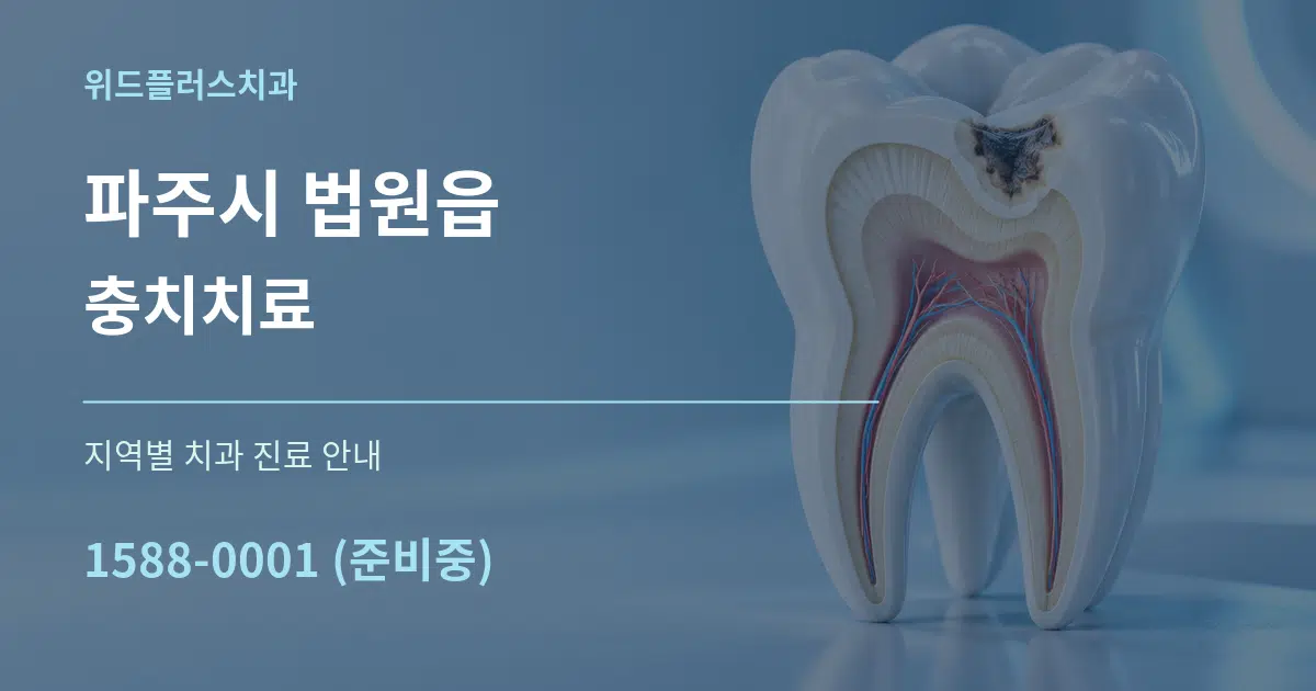 파주시 법원읍 충치치료 대표 안내 그래픽