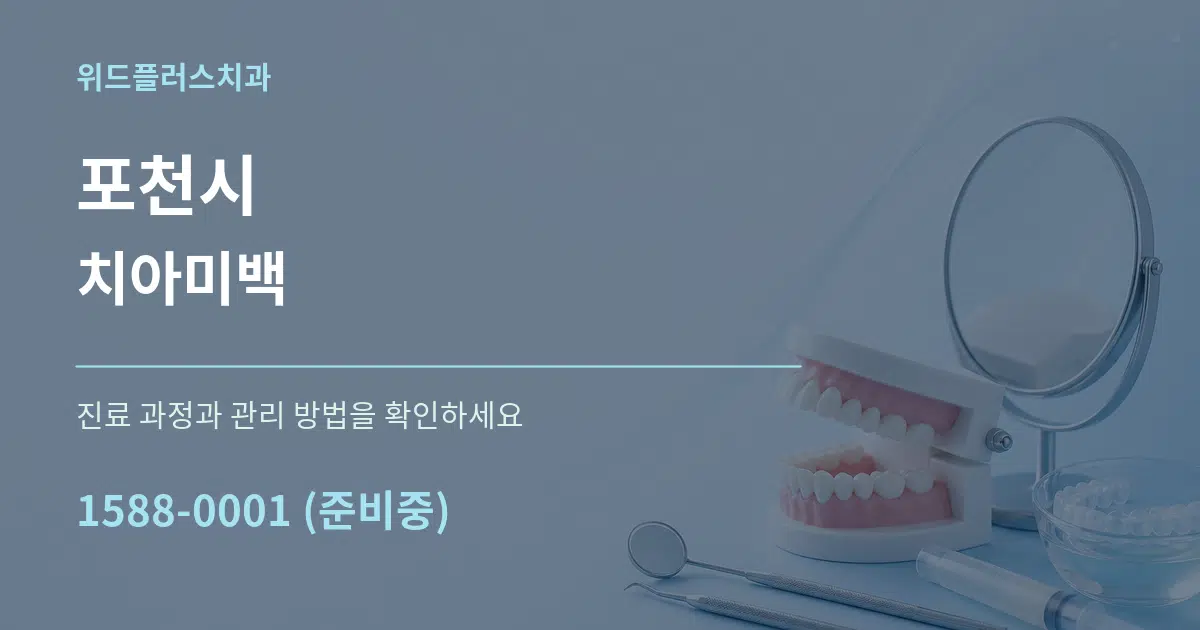 포천시 치아미백 서비스 이용 안내 그래픽