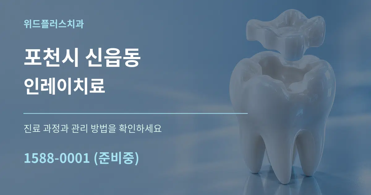 포천시 신읍동 인레이치료 서비스 이용 안내 그래픽