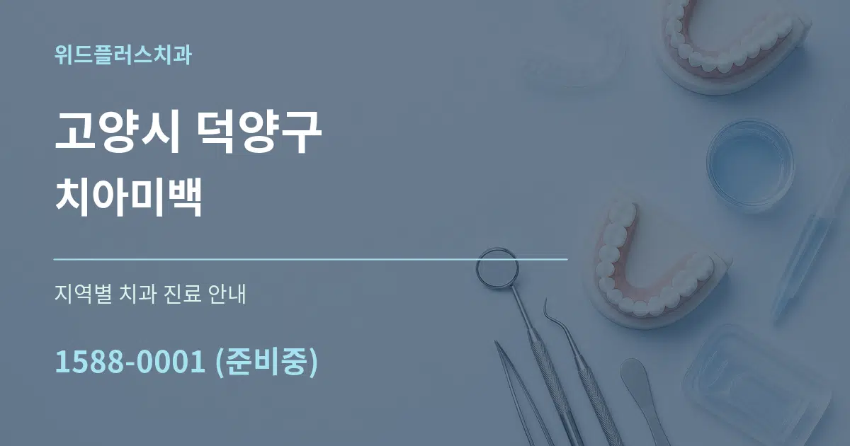 고양시 덕양구 치아미백 대표 안내 그래픽