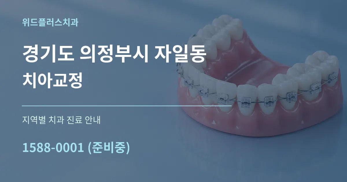 경기도 의정부시 자일동 치아교정 대표 안내 그래픽