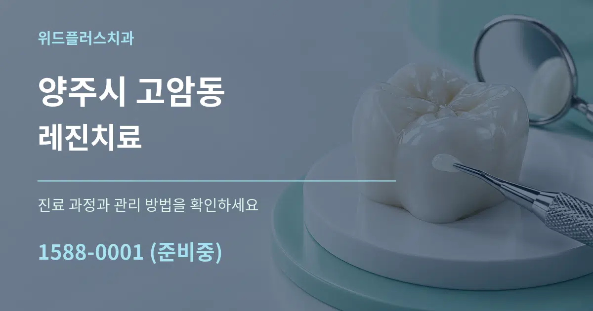 양주시 고암동 레진치료 서비스 이용 안내 그래픽