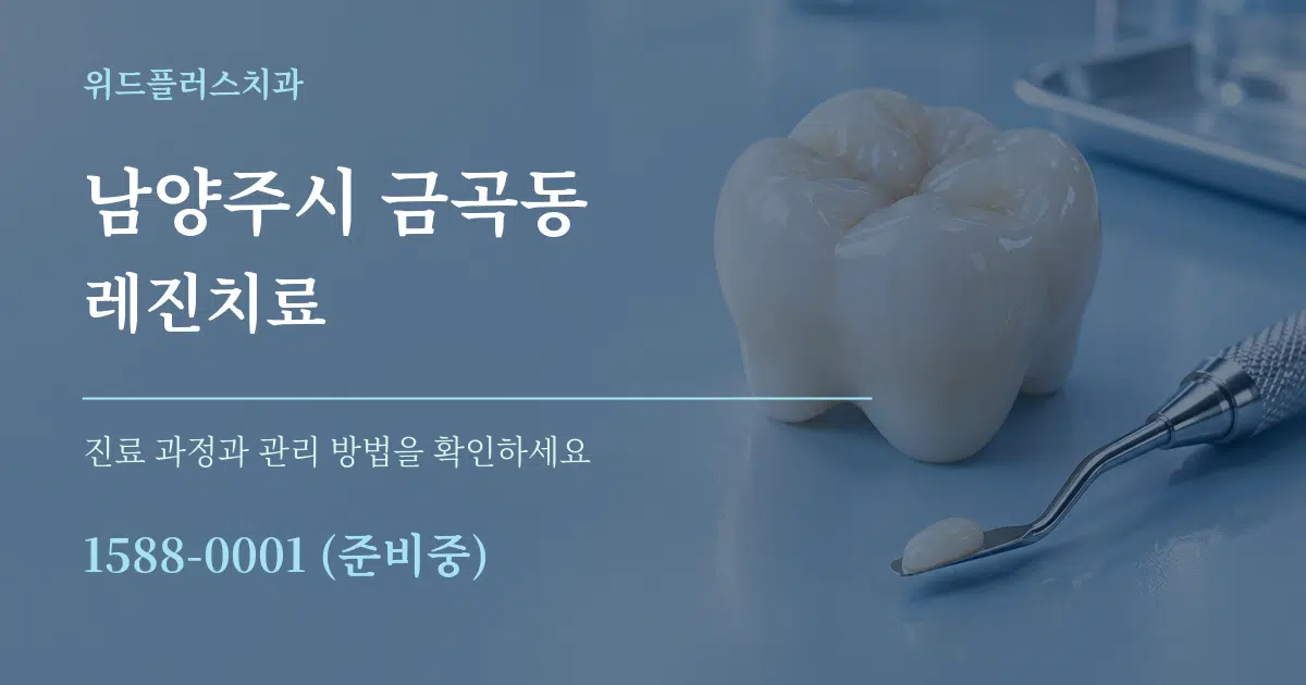 남양주시 금곡동 레진치료 서비스 이용 안내 그래픽