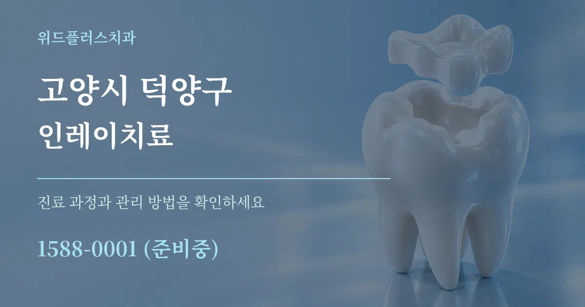 고양시 덕양구 인레이치료 작업 조건 안내 그래픽