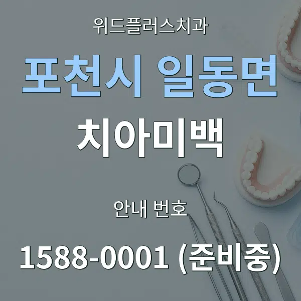 포천시 일동면 치아미백 대표 안내 그래픽